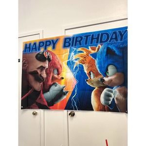 Sonic 2 happy birthday banner